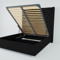 Кровать Версаль ЛЮКС с ПМ 800 (экокожа кольт ч) в Камышлове - kamyshlov.mebel24.online | фото 2