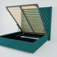 Кровать Версаль ЛЮКС с ПМ 900 (велюр бирюзовая) в Камышлове - kamyshlov.mebel24.online | фото 2