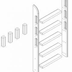 Кровать Сонечка 2-х ярусная (модульная) в Камышлове - kamyshlov.mebel24.online | фото 12