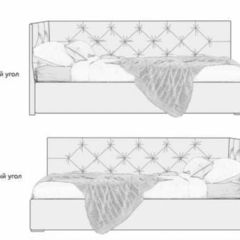 Кровать угловая Лилу интерьерная +основание (90х200) в Камышлове - kamyshlov.mebel24.online | фото 2