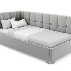 Кровать угловая Мия интерьерная +основание (120х200) в Камышлове - kamyshlov.mebel24.online | фото