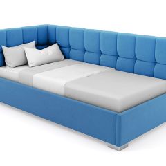 Кровать угловая Мия интерьерная +основание (120х200) в Камышлове - kamyshlov.mebel24.online | фото 3