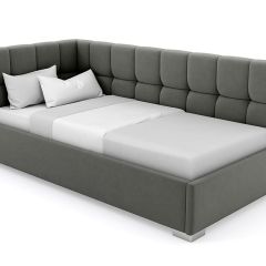 Кровать угловая Мия интерьерная +основание (120х200) в Камышлове - kamyshlov.mebel24.online | фото 4