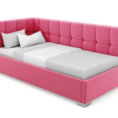 Кровать угловая Мия интерьерная +основание (120х200) в Камышлове - kamyshlov.mebel24.online | фото 12