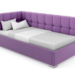 Кровать угловая Мия интерьерная +основание (120х200) в Камышлове - kamyshlov.mebel24.online | фото 20