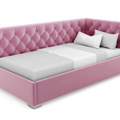 Кровать угловая Виола интерьерная +основание (80х200) в Камышлове - kamyshlov.mebel24.online | фото 5