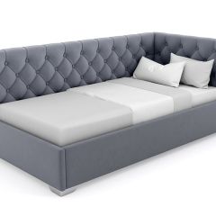 Кровать угловая Виола интерьерная +основание (80х200) в Камышлове - kamyshlov.mebel24.online | фото 8