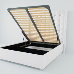 Кровать Венеция ЛЮКС с ПМ 1800 (экокожа белая) в Камышлове - kamyshlov.mebel24.online | фото