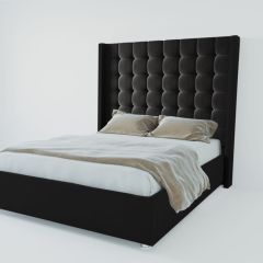 Кровать Венеция ЛЮКС с ПМ 1800 (экокожа кольт ч) в Камышлове - kamyshlov.mebel24.online | фото