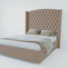 Кровать Версаль ЛЮКС с ПМ 1200 (велюр темно-серый) в Камышлове - kamyshlov.mebel24.online | фото