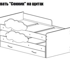 Кровать выкатная Соник (800*1900) в Камышлове - kamyshlov.mebel24.online | фото 2