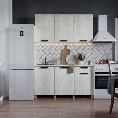 Кухня ДИОР 1.5 м (белый/дуб крафт белый) в Камышлове - kamyshlov.mebel24.online | фото