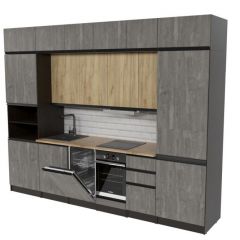 Кухонный гарнитур Адажио люкс 3000 мм в Камышлове - kamyshlov.mebel24.online | фото 4