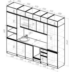 Кухонный гарнитур Адажио люкс 3000 мм в Камышлове - kamyshlov.mebel24.online | фото 2