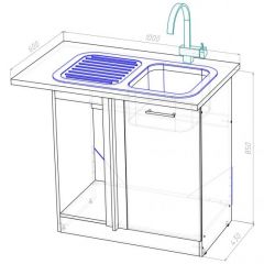 Кухонный гарнитур Адажио мега прайм 1500 х 2700 мм в Камышлове - kamyshlov.mebel24.online | фото 19