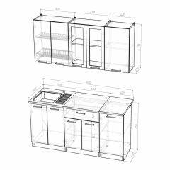 Кухонный гарнитур Инна стандарт 1600 в Камышлове - kamyshlov.mebel24.online | фото 3