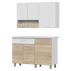 Кухонный гарнитур КГ-4 (1200) Белый/Дуб Сонома в Камышлове - kamyshlov.mebel24.online | фото 2