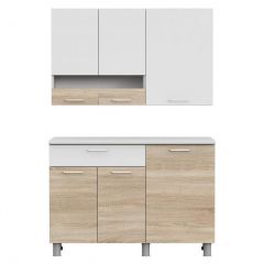 Кухонный гарнитур КГ-4 (1200) Белый/Дуб Сонома в Камышлове - kamyshlov.mebel24.online | фото 5