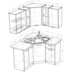 Кухонный гарнитур Лариса оптима 2 1500х1300 мм в Камышлове - kamyshlov.mebel24.online | фото 2