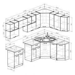 Кухонный гарнитур Лариса оптима 5 2700х1600 мм в Камышлове - kamyshlov.mebel24.online | фото 2