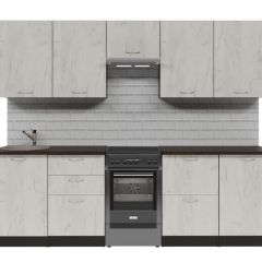 Кухонный гарнитур Лоретта мега 2500 мм в Камышлове - kamyshlov.mebel24.online | фото 3