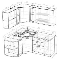 Кухонный гарнитур Паола оптима 1500х1800 мм в Камышлове - kamyshlov.mebel24.online | фото 2