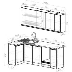 Кухонный гарнитур Равенна прайм 400 1100х2000 мм в Камышлове - kamyshlov.mebel24.online | фото 2