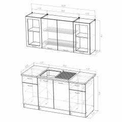 Кухонный гарнитур Сабрина стандарт 1600 в Камышлове - kamyshlov.mebel24.online | фото 3