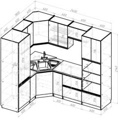 Кухонный гарнитур Сиена оптима 1800х2400 мм в Камышлове - kamyshlov.mebel24.online | фото 2