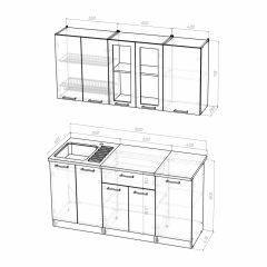 Кухонный гарнитур Светлана стандарт 1600 в Камышлове - kamyshlov.mebel24.online | фото 3