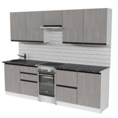 Кухонный гарнитур Сюита мега 2500 мм в Камышлове - kamyshlov.mebel24.online | фото 4