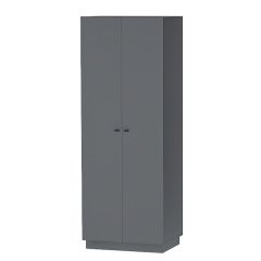 Квадро ШК-1 Шкаф 2дв. (ЛДСП графит) в Камышлове - kamyshlov.mebel24.online | фото