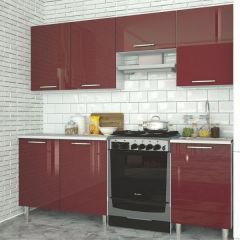 Модульная кухня Танго бордо в Камышлове - kamyshlov.mebel24.online | фото 1