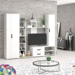 Шкаф Торонто (Белый текстурный) в Камышлове - kamyshlov.mebel24.online | фото 2