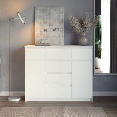 МОРИ МК 1200.4 Комод (белый) в Камышлове - kamyshlov.mebel24.online | фото 3