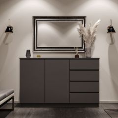МОРИ МК 1600.1 Комод (графит) в Камышлове - kamyshlov.mebel24.online | фото
