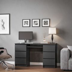 МОРИ МС-2 Стол 6 ящиков (графит) в Камышлове - kamyshlov.mebel24.online | фото