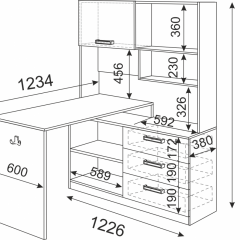 Подростковая Волкер (модульная) в Камышлове - kamyshlov.mebel24.online | фото 23