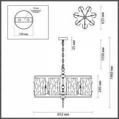 Подвесная люстра Odeon Light Elegante 4878/7 в Камышлове - kamyshlov.mebel24.online | фото 4