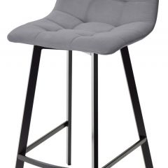 Полубарный стул CHILLI-QB SQUARE серый #27, велюр / черный каркас (H=66cm) М-City в Камышлове - kamyshlov.mebel24.online | фото