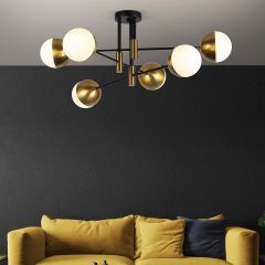 Потолочная люстра Eurosvet Nuvola 70129/6 латунь в Камышлове - kamyshlov.mebel24.online | фото 3