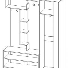 Прихожая Марица Модульная (ЯШ темный/ светлый) в Камышлове - kamyshlov.mebel24.online | фото 3