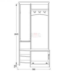 Прихожая Саша - 13 в Камышлове - kamyshlov.mebel24.online | фото 2