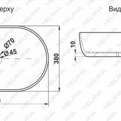 Раковина MELANA MLN-78329 (A500A) в Камышлове - kamyshlov.mebel24.online | фото 2