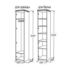 Шкаф 1-но дверный для одежды Ольга-13 в Камышлове - kamyshlov.mebel24.online | фото 2