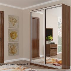 Шкаф №2 1.4-2 Оптима 2300х1404х572 (фасад 2 зеркала) в Камышлове - kamyshlov.mebel24.online | фото