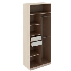 Шкаф 2 двери Глэдис М22 (ЯШС/Белый) в Камышлове - kamyshlov.mebel24.online | фото 2