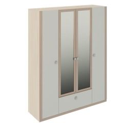 Шкаф 4 двери Глэдис М24 (ЯШС/Белый) в Камышлове - kamyshlov.mebel24.online | фото