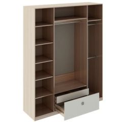 Шкаф 4 двери Глэдис М24 (ЯШС/Белый) в Камышлове - kamyshlov.mebel24.online | фото 2