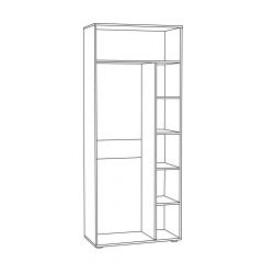 Шкаф для одежды 1751 Бьянка в Камышлове - kamyshlov.mebel24.online | фото 2